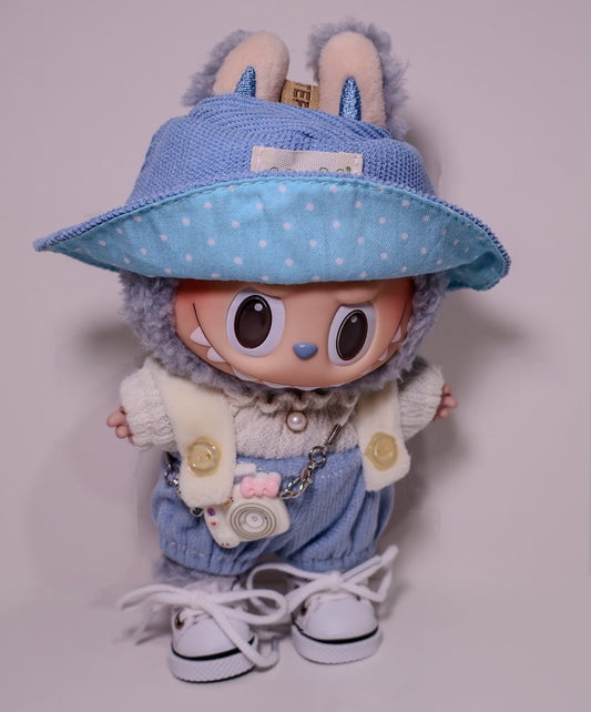 Pastel Blue Explorer – Hat & Knit Outfit Collectible