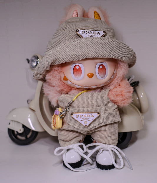 Beige Streetwear Outfit Set – Designer-Inspired Fashion for Labubu