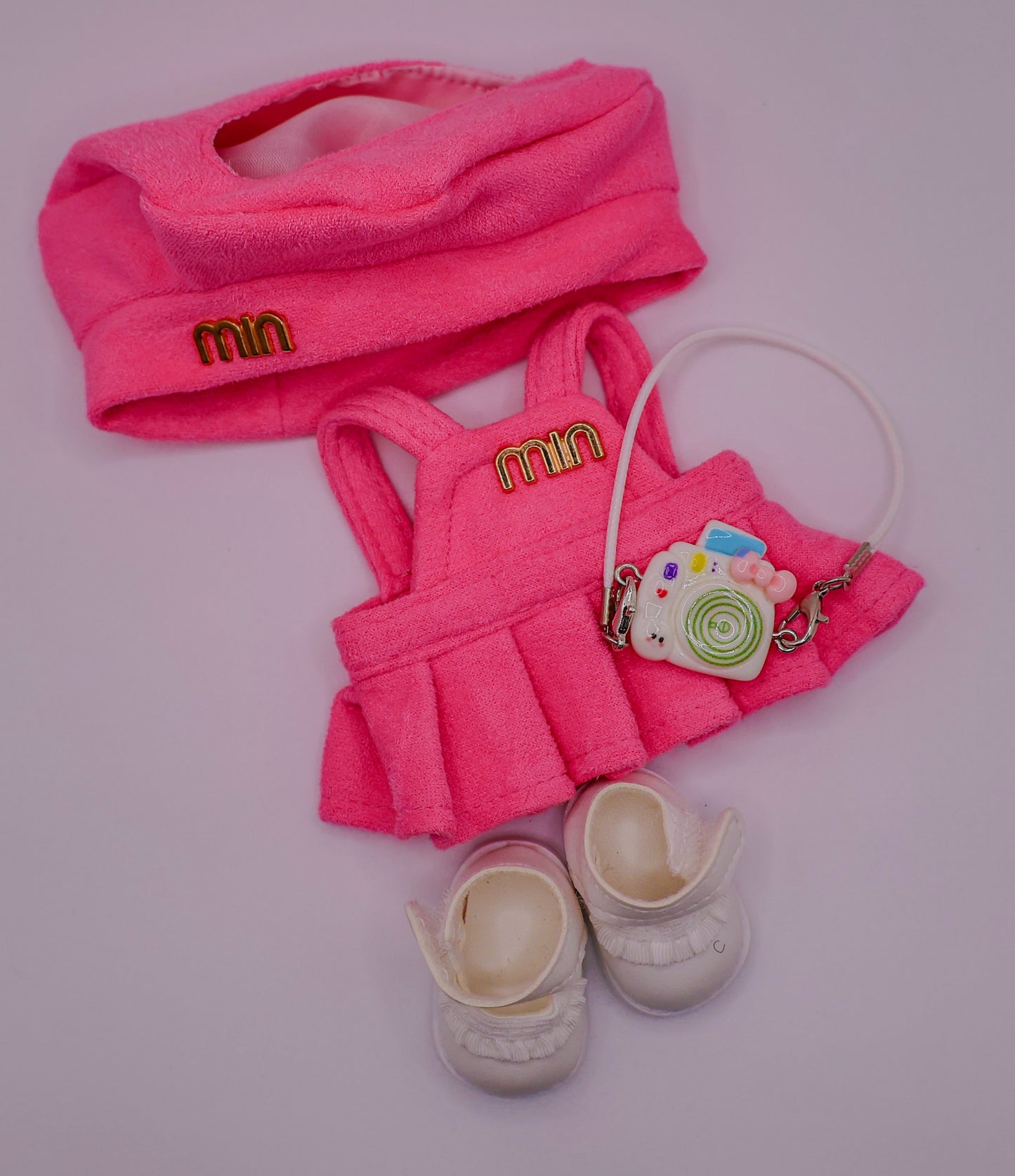 Hot Pink Miu Outfit Set for Labubu
