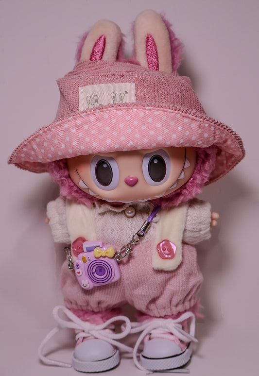 Pastel Pink Explorer – Hat & Knit Outfit Collectible