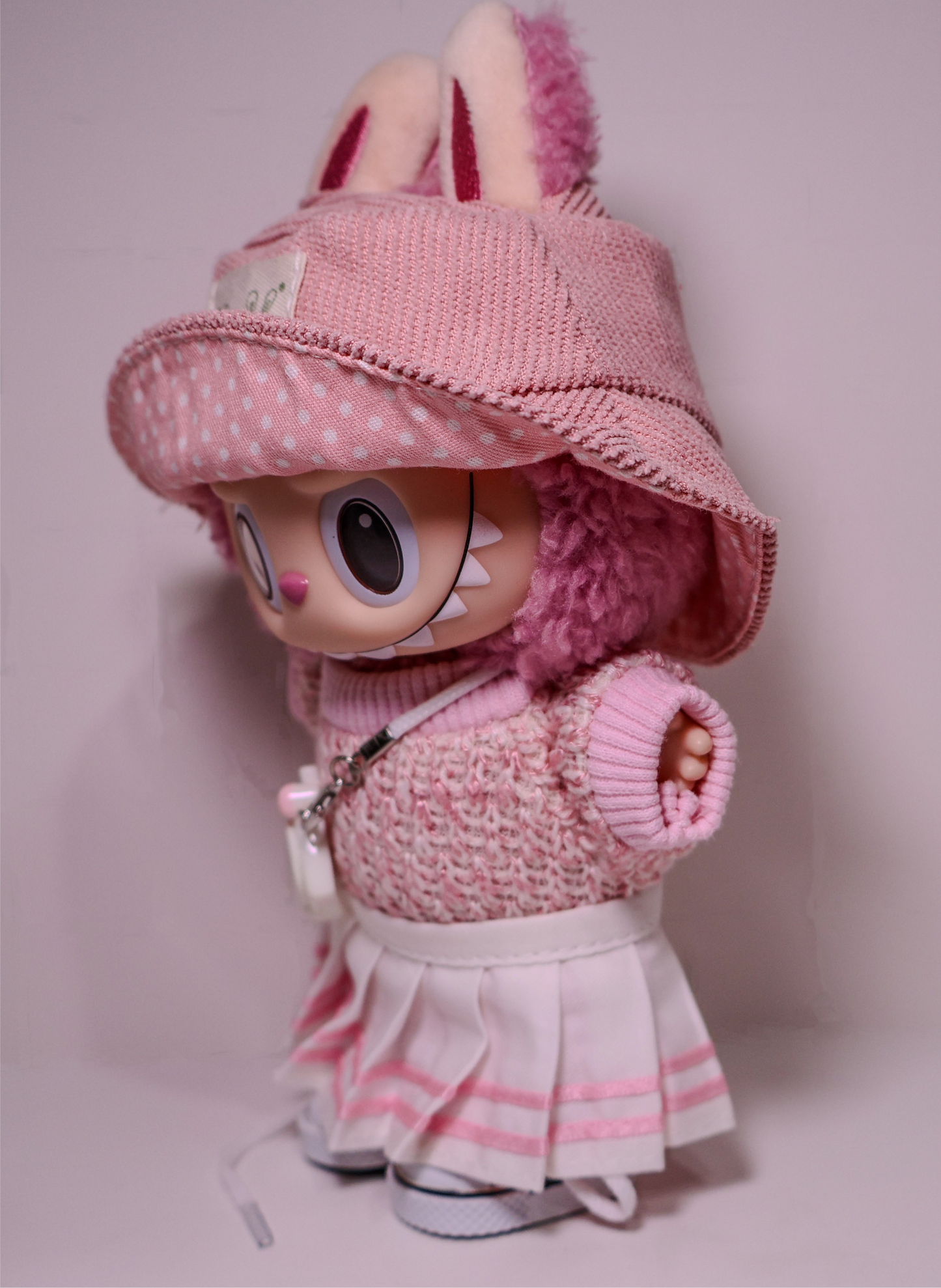 Sweet Pink Outfit – Knitted Sweater & Hat Collectible