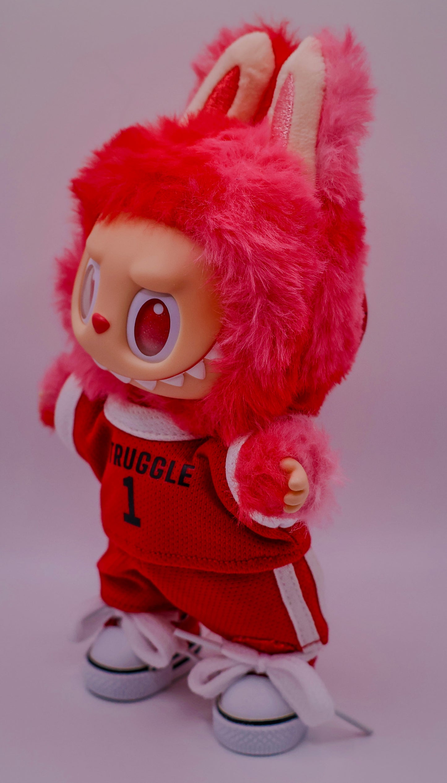 Red Basketball Jersey Outfit Set for Labubu