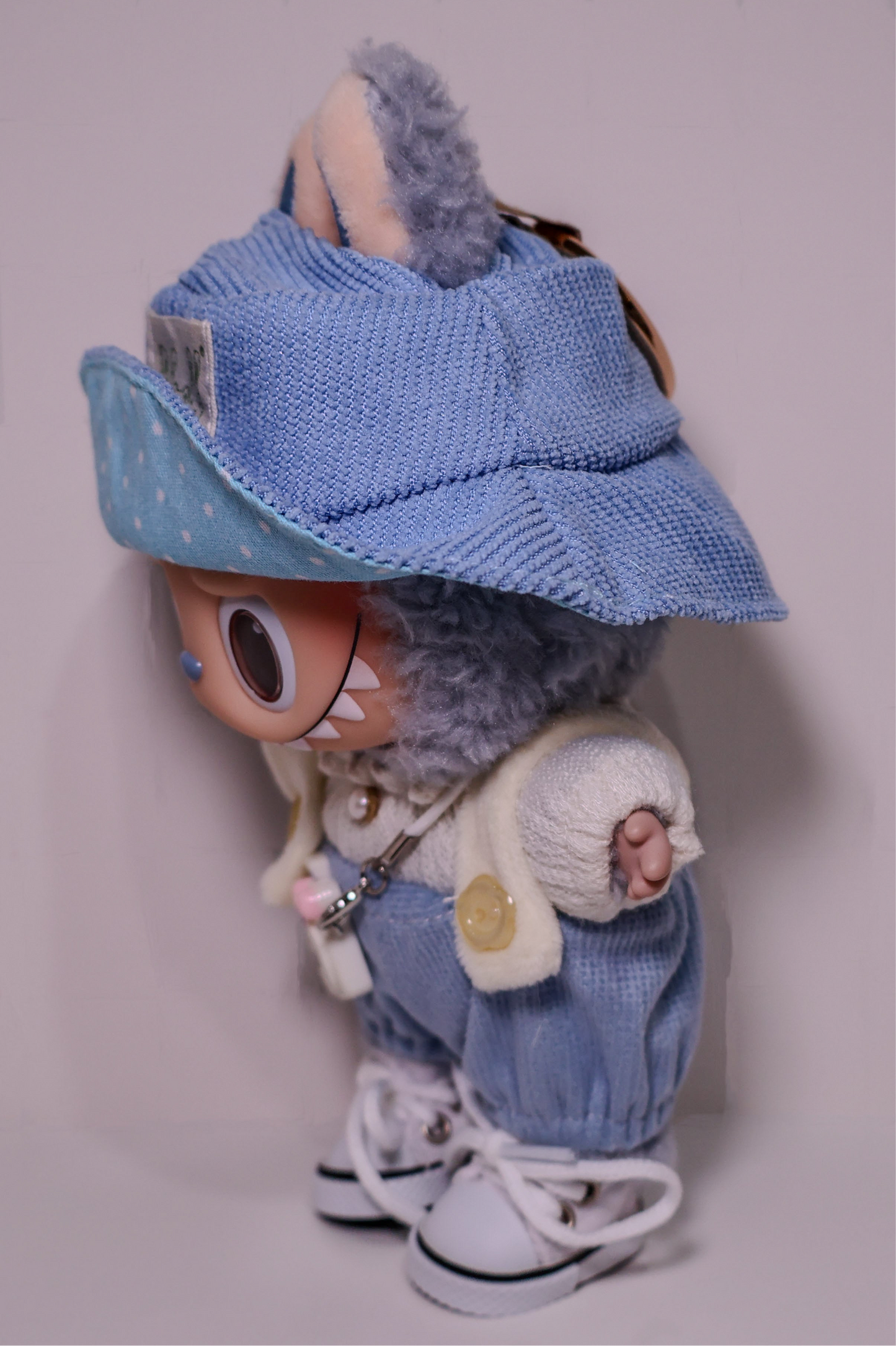 Pastel Blue Explorer – Hat & Knit Outfit Collectible