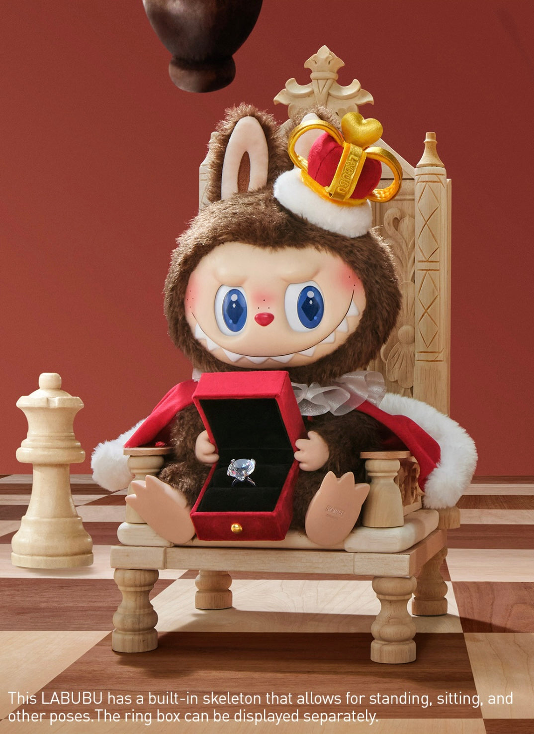 Authentic Labubu Popmart – Checkmate King Collectible Figure