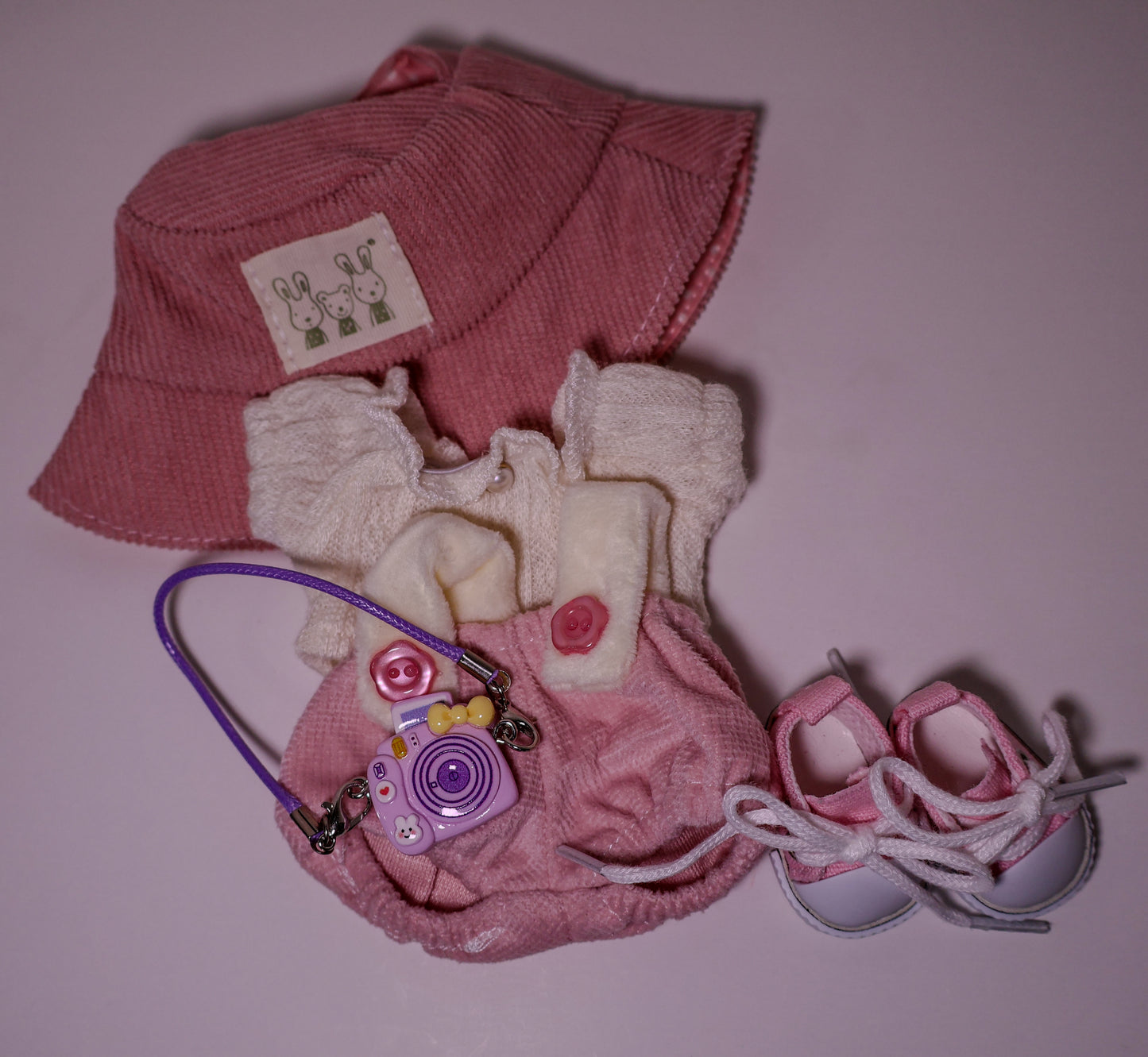 Pastel Pink Explorer – Hat & Knit Outfit Collectible